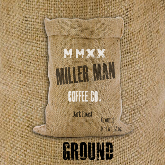 Miller Man Coffee Dark Roast Ground 12oz bag