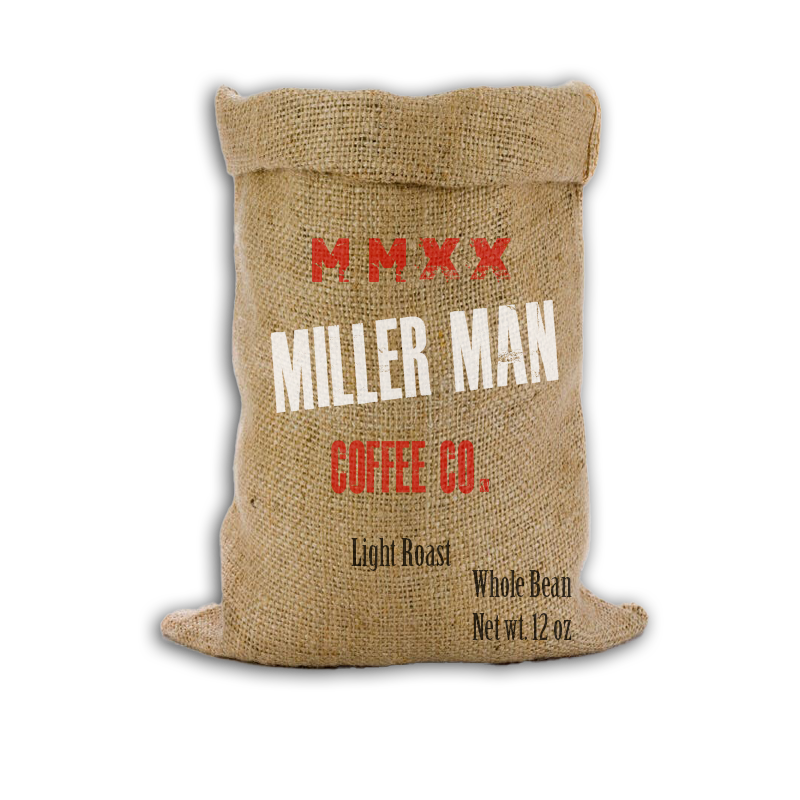 Miller Man Coffee Light Roast Whole Bean 12oz bag